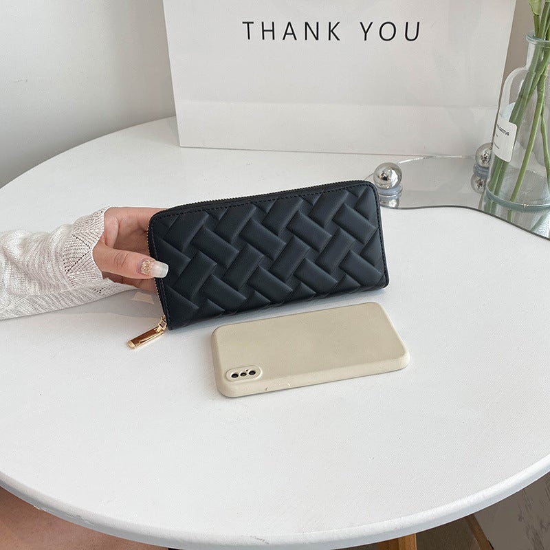 Multifunctional Solid Color PU Leather Wallet, RFID Blocking Design Portable Daily Storage Purse for Cards Cash Coin Business Use - Image 3