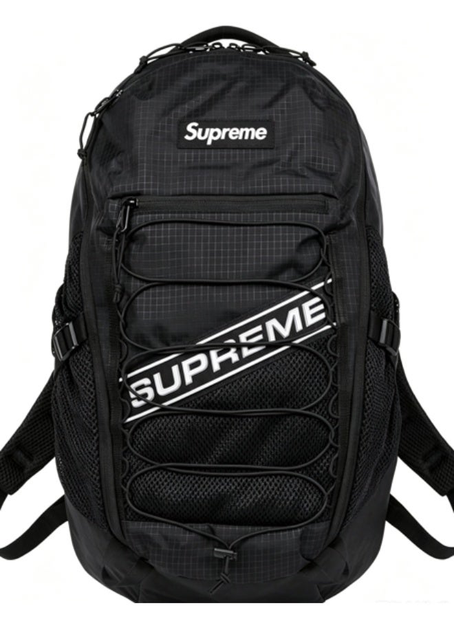 Supreme 23FW 24L Backpack, Reflective Logo Unisex Casual School Bag - Image 1