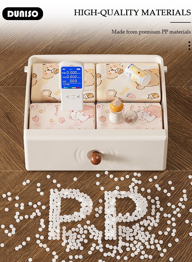 دونيسو خزانة تخزين بلاستيكية متعددة الأغراض بثلاثة أدراج للمطبخ والحمام وغرفة النوم والمطبخ وغرفة المعيشة والمكتب، تصميم متعدد الوظائف مقاوم للماء، خزائن تخزين عمودية بثلاث طبقات مع أدراج، خزانة ضيقة رفيعة - Image 4