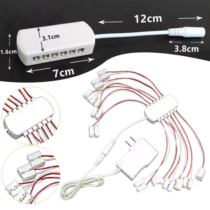 3V 2A Power Supply 12 Port USB Charger Station for DIY Projects Model Trains LED Lights - Image 5