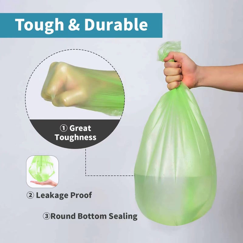 Wifpme Biodegradable Trash Bags - 13 Gallon Durable Garbage Bag  Pack Of 60  Perfect For Tall Trash Cans Green Thicken Recycling Bin Bags For Kitchen  Bathroom  Camping  Office  Car - Image 4