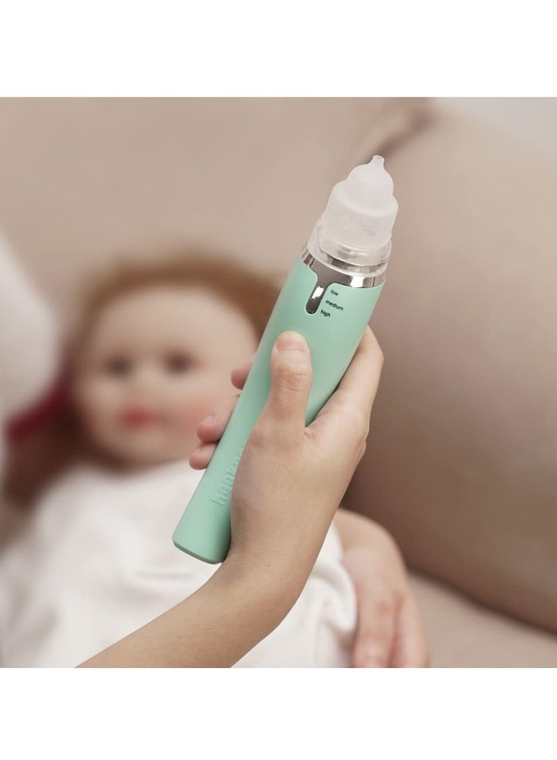 haakaa Baby Electric Nasal Aspirator Safe Baby Nose Cleaner Easy Operated Nose Sucker Relieve Blocked Nose for Babies Infants Toddlers Usb Rechargeable Bpa Free - Image 4