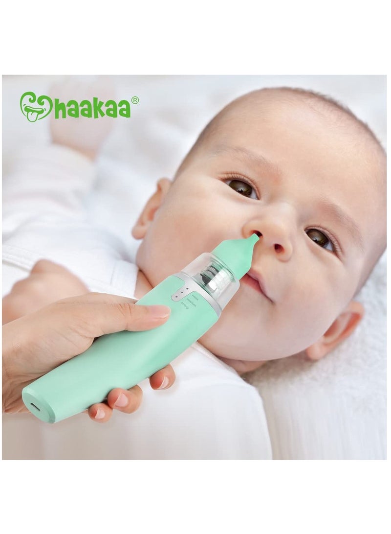 haakaa Baby Electric Nasal Aspirator Safe Baby Nose Cleaner Easy Operated Nose Sucker Relieve Blocked Nose for Babies Infants Toddlers Usb Rechargeable Bpa Free - Image 2