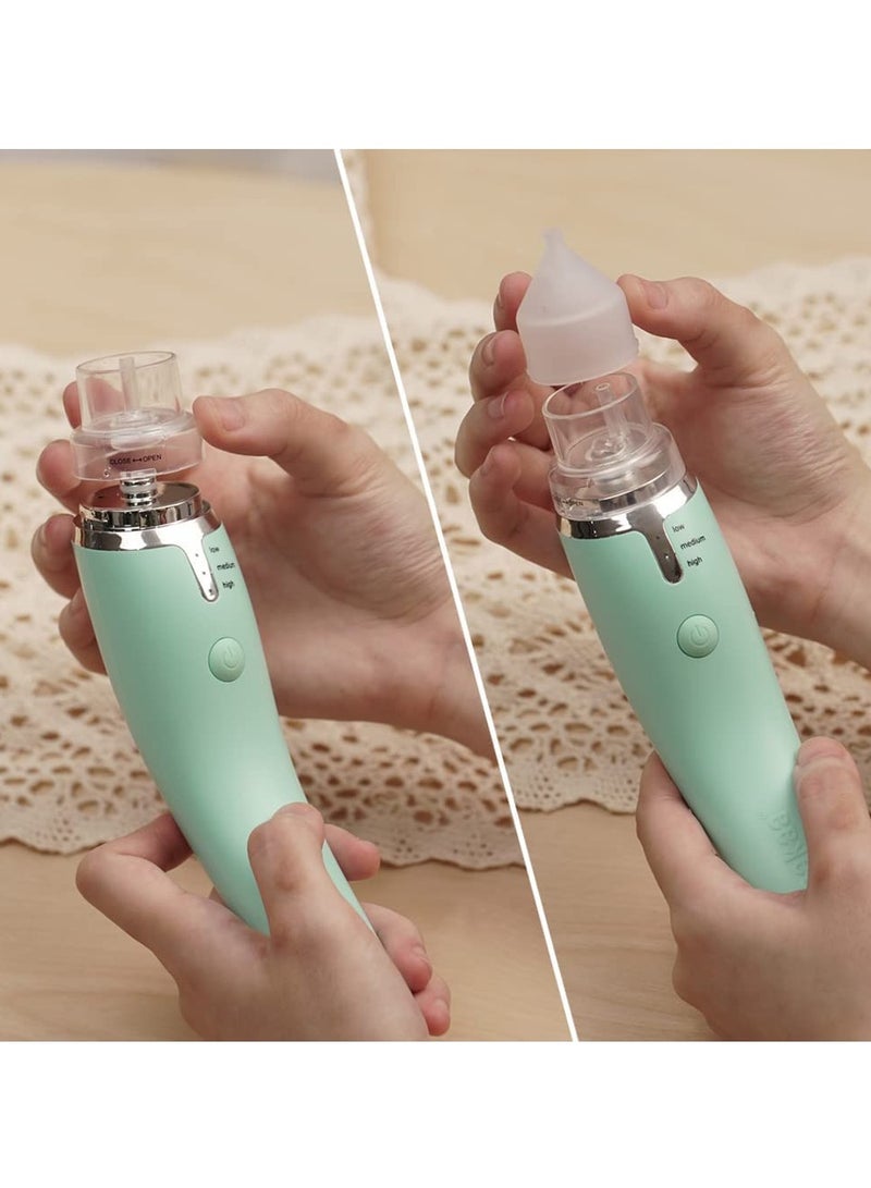haakaa Baby Electric Nasal Aspirator Safe Baby Nose Cleaner Easy Operated Nose Sucker Relieve Blocked Nose for Babies Infants Toddlers Usb Rechargeable Bpa Free - Image 3