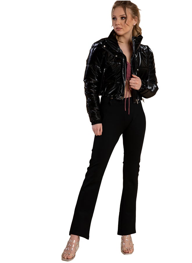 Youthful - Leather Puffer Jacket - Image 1