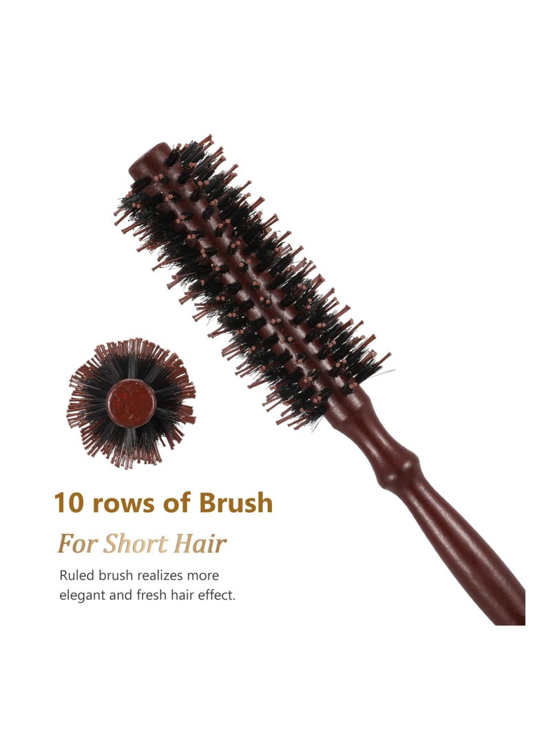 KASTWAVE 3 Pack High Fibers Round Brush Round Hair Brush, Natural Wooden Handle Styling Brush Blow Dry Brush Anti Static Roller Hairbrush for Men Women Straightening and Curling, Wet and Dry Hair - Image 5