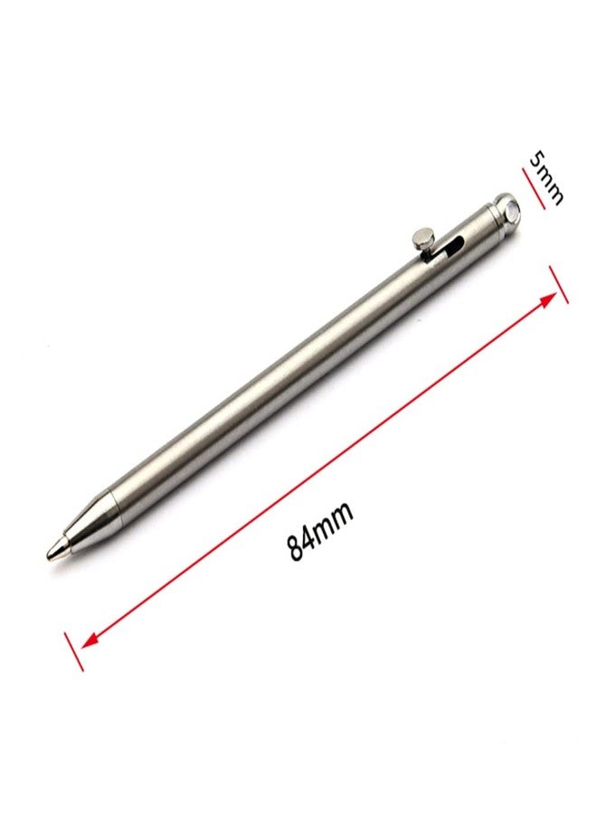 EKLOEN Mini Titanium Creative Signature Pen Bolt Action Pen Cool Keychain Accessories Useful Gadgets Outdoor Tool(Gray) - Image 5