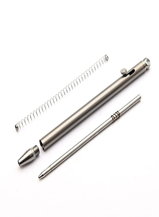 EKLOEN Mini Titanium Creative Signature Pen Bolt Action Pen Cool Keychain Accessories Useful Gadgets Outdoor Tool(Gray) - Image 3