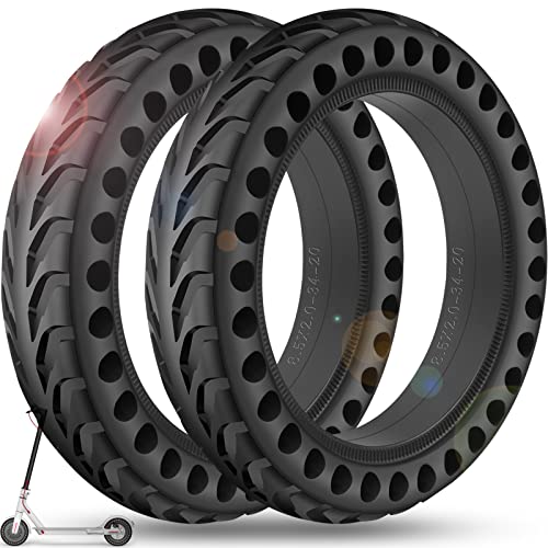 BANGTING 2PCS Upgrade 50/75-6.1 Electric Scooter Solid Tires, 8.5x2.0 Tires Tubeless for Gotrax GXL V2/XR/APEX, 8 1/2 x2 Tire Replacement for Hiboy S2, Xiaomi 3 Lite/3/Pro 2/1s/M365 (Black 2 PCS) - Image 1