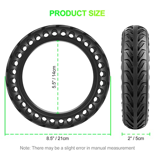 BANGTING 2PCS Upgrade 50/75-6.1 Electric Scooter Solid Tires, 8.5x2.0 Tires Tubeless for Gotrax GXL V2/XR/APEX, 8 1/2 x2 Tire Replacement for Hiboy S2, Xiaomi 3 Lite/3/Pro 2/1s/M365 (Black 2 PCS) - Image 3