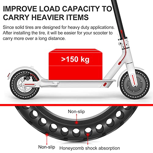 BANGTING 2PCS Upgrade 50/75-6.1 Electric Scooter Solid Tires, 8.5x2.0 Tires Tubeless for Gotrax GXL V2/XR/APEX, 8 1/2 x2 Tire Replacement for Hiboy S2, Xiaomi 3 Lite/3/Pro 2/1s/M365 (Black 2 PCS) - Image 4