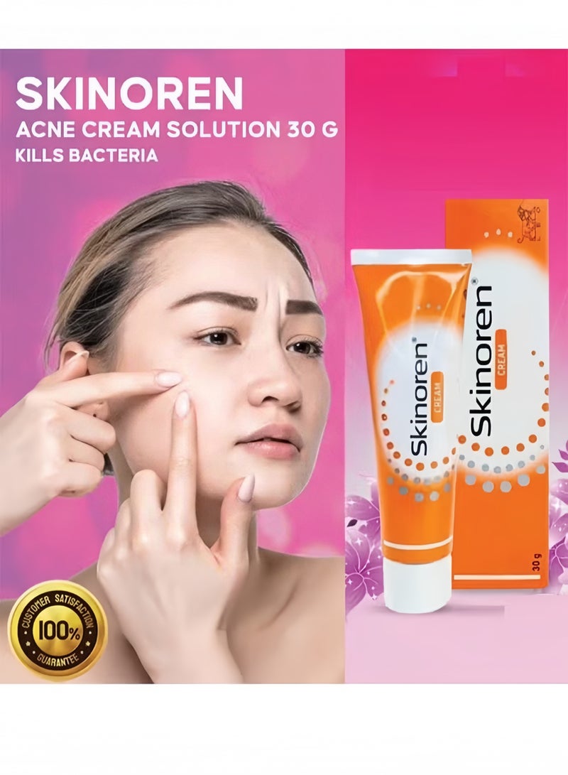 Skinoren Anti Acne Treatment Cream 30g, Lighten the Skin and Treat Pimples, Melasma and Acne, Whitening and Moisturizing Cream - Image 2