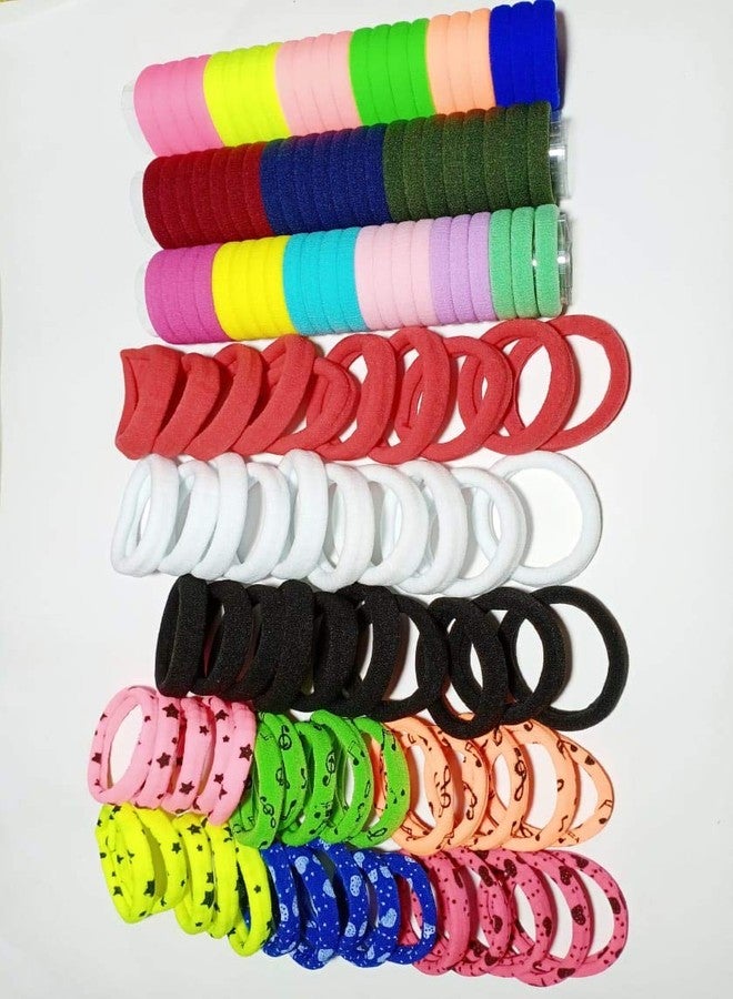 SBS Hair Rubber band for Women & Girl's (25 pieces plane,25 printed,25 pieces babby rubber) pack of 75 pieces - Image 3