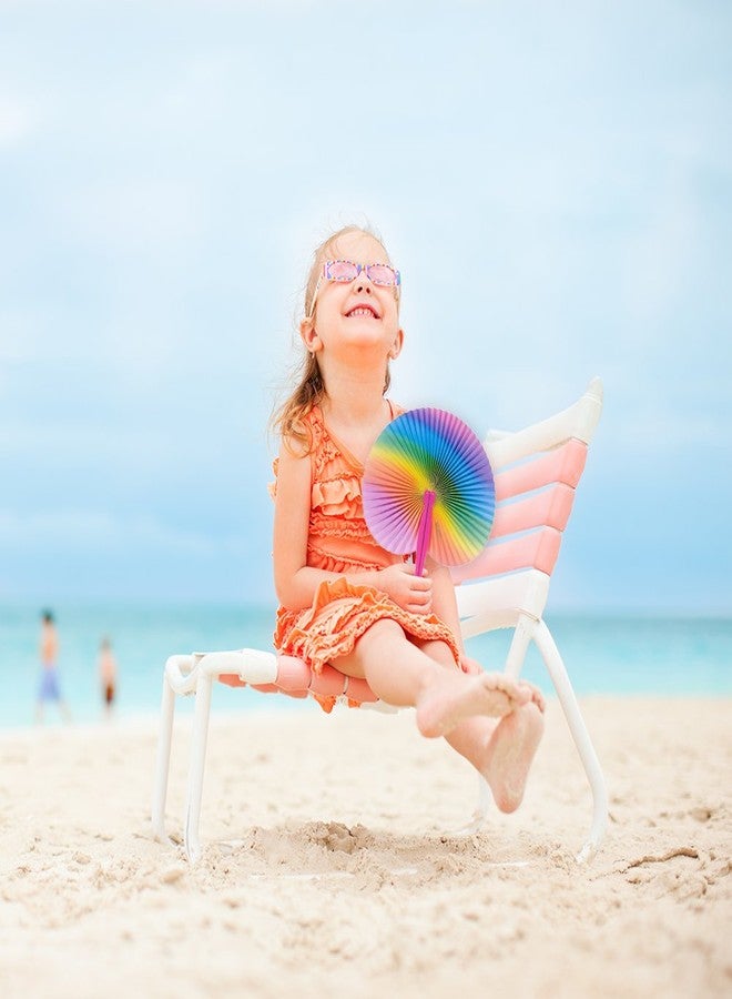 آرت كريتيفيتي مجموعة مراوح ArtCreativity القابلة للطي بألوان قوس قزح - عبوة من 12 مروحة - بأعمدة بلاستيكية - مروحة ورقية يدوية ملونة - هدية وجائزة رائعة للحفلات - مروحة يدوية صيفية، هدايا مميزة للأطفال من عمر 3 سنوات فما فوق - Image 3