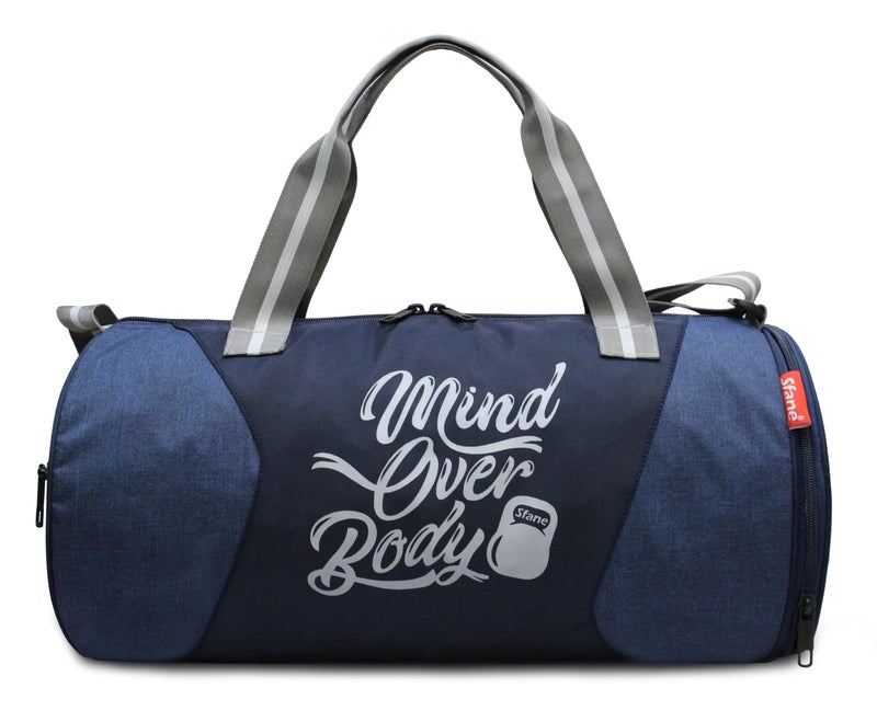 Sfane Polyester Duffle/Gym Bag/Sports Bags/Gym Bag with Separate Shoe Compartment (Navy) - Image 2