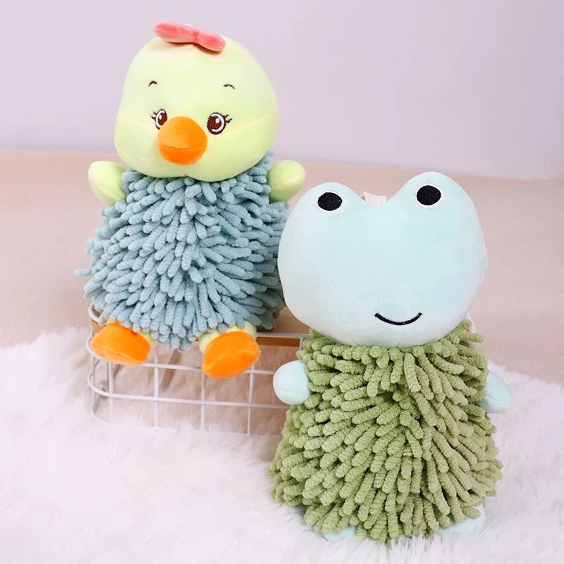 Y&D Cartoon Cute Animal Chenille Wipe Hand Towel Multifunctional Plush Toy for Stress Relief Filled with PP Cotton - Image 5