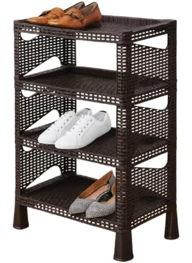 4-Tier Shoe Organizer (Width 52 cm, Height 75 cm) | Storage and Organization Unit for Shoes in Entrances and Bedrooms | High-Quality Material for Home Use - Image 2