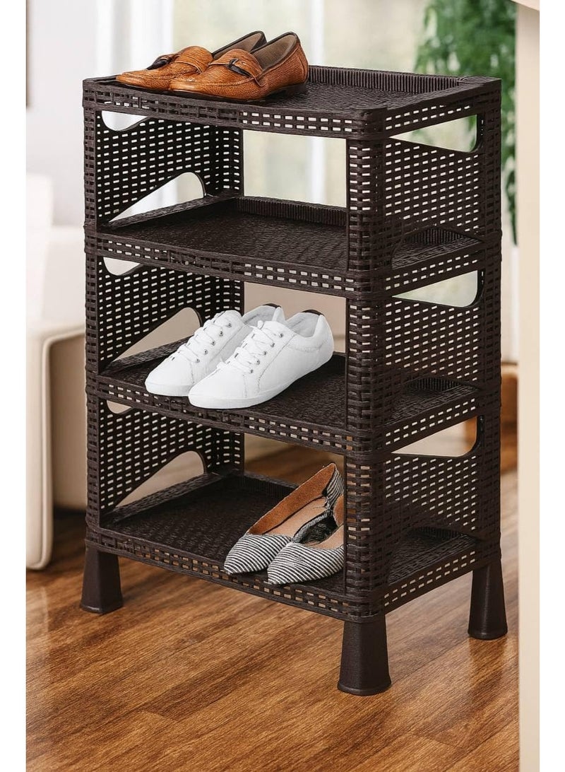 4-Tier Shoe Organizer (Width 52 cm, Height 75 cm) | Storage and Organization Unit for Shoes in Entrances and Bedrooms | High-Quality Material for Home Use - Image 5