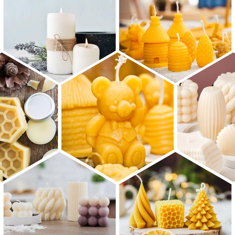 FROKO White Natural Beeswax Pellets 1LB, Organic Beeswax, Beeswax for Candle Making, Body, Skin Care DIY, Lip Balm, Soap and Lotion Making Supplies - Image 4