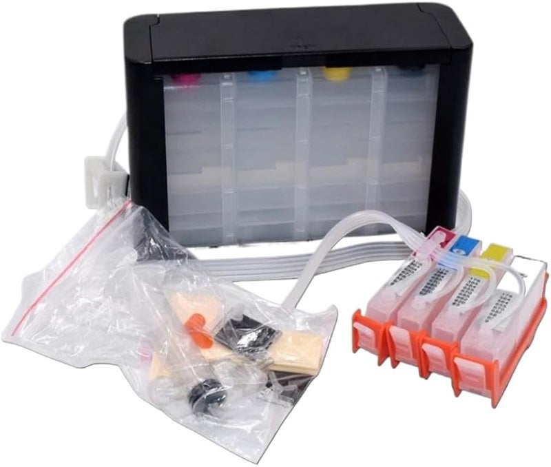 Continuous Ink System 4 Colors 564XL Compatible with HP Photosmart B209A B210A B109A Printers - Image 1