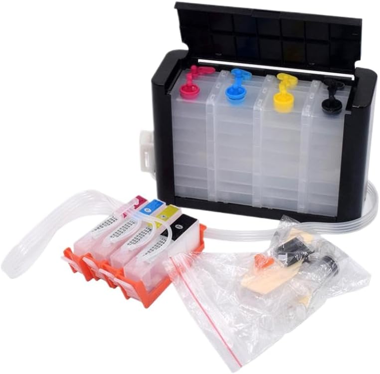 Continuous Ink System 4 Colors 564XL Compatible with HP Photosmart B209A B210A B109A Printers - Image 2