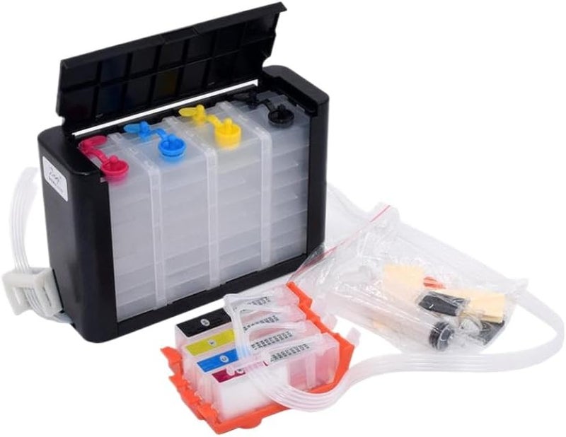 Continuous Ink System 4 Colors 564XL Compatible with HP Photosmart B209A B210A B109A Printers - Image 3