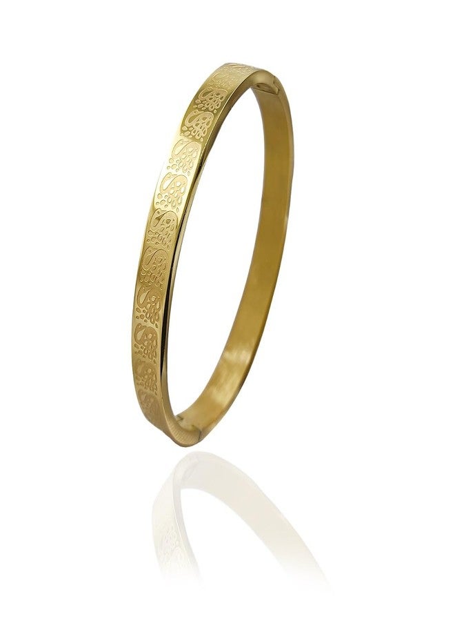 Saiizen Premium Designer Gold-Plated Kada Bracelet Refined and Stylish Accessory - Image 1