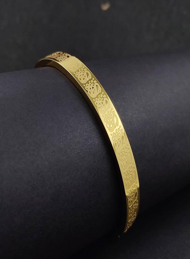 Saiizen Premium Designer Gold-Plated Kada Bracelet Refined and Stylish Accessory - Image 4
