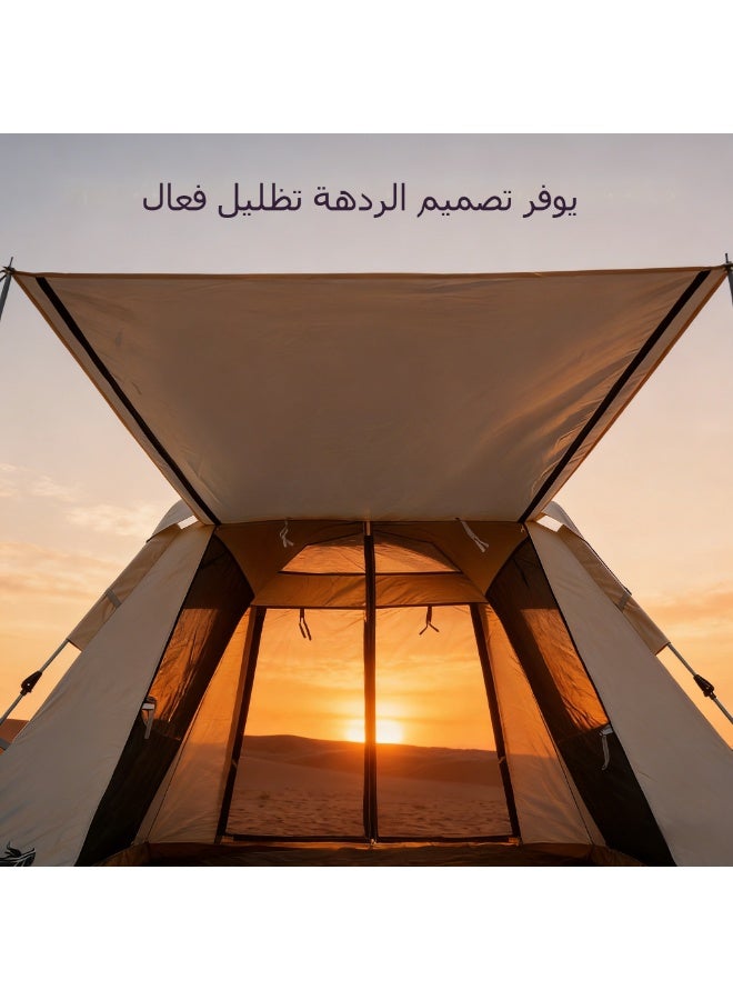 باكي الحوت مستودع محلي أسرع عملية توصيل: يوم عمل واحدخيمة باكيسيتوس الفورية للأشخاص 2-3 - مقاومة للرياح وخفيفة الوزن، مناسبة للسفر الخارجي والتخييم العائلي، خيمة سريعة النصب/قابلة للفك مع أبواب بسحاب، مأوى مستطيل واسع للنزهات والاستخدام (رمادي) - Image 4