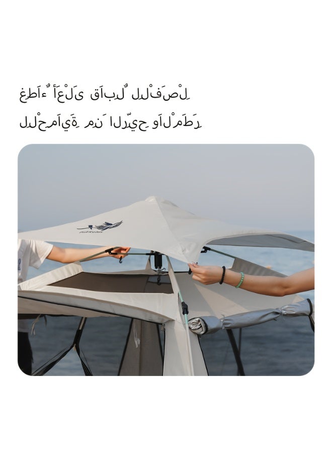 باكي الحوت مستودع محلي أسرع عملية توصيل: يوم عمل واحدخيمة باكيسيتوس الفورية للأشخاص 2-3 - مقاومة للرياح وخفيفة الوزن، مناسبة للسفر الخارجي والتخييم العائلي، خيمة سريعة النصب/قابلة للفك مع أبواب بسحاب، مأوى مستطيل واسع للنزهات والاستخدام (رمادي) - Image 4