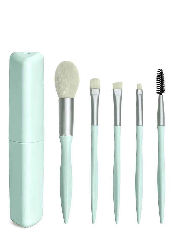Generic Professional Luxury Makeup Brush Set 5pcs Multi-use Brushes Meets All Your Makeup Needs Blush, Blending, Contouring, Shading Highlighting Eyeshadow Eyebrow Concealer Lash Cheek And More With Small Purse Case Random Color  - Image 4