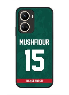 Rugged Black Edge Case for Huawei nova 10 SE, Slim fit Soft Case Flexible Rubber Edges Thin Cover - Player Name - Mushfiqur Rahim, Jersey Number- 15