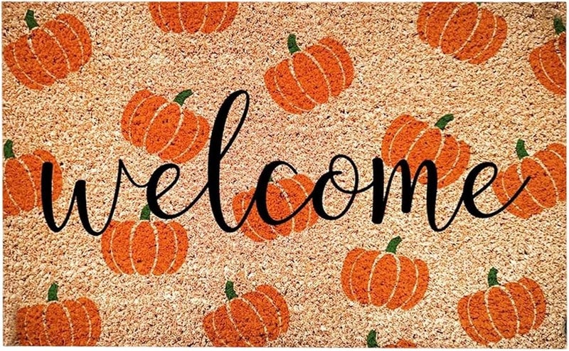 Non Slip Pumpkin Door Mat Fall Rug Outdoor Welcome Carpet Autumn Decor - Image 2