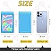 TIFICAL 100 PCS Mylar Holographic Bags Smell Proof Bags Clear Resealable Bags Valentines Day Decorations Gift Baggies for Bracelet Lipgloss Eyelash Jewelry Packaging Blue 3x5 Inch - Image 4