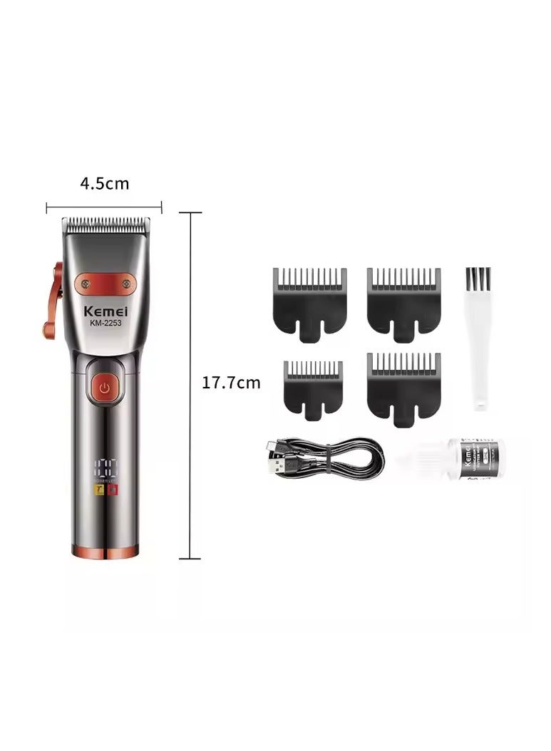 كيمي Professional Hair Clipper Trimmer KM-2253 Barber Electric Hair Trimmer Cordless Rechargeable Hair Cutter Magic Clipper Multicolor - Image 4
