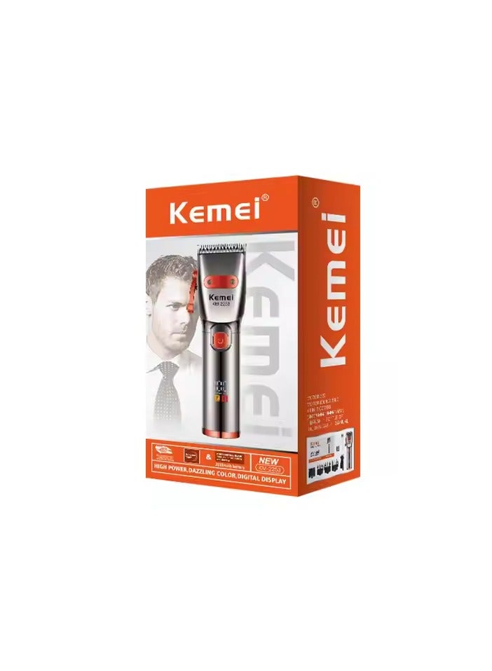 كيمي Professional Hair Clipper Trimmer KM-2253 Barber Electric Hair Trimmer Cordless Rechargeable Hair Cutter Magic Clipper Multicolor - Image 5
