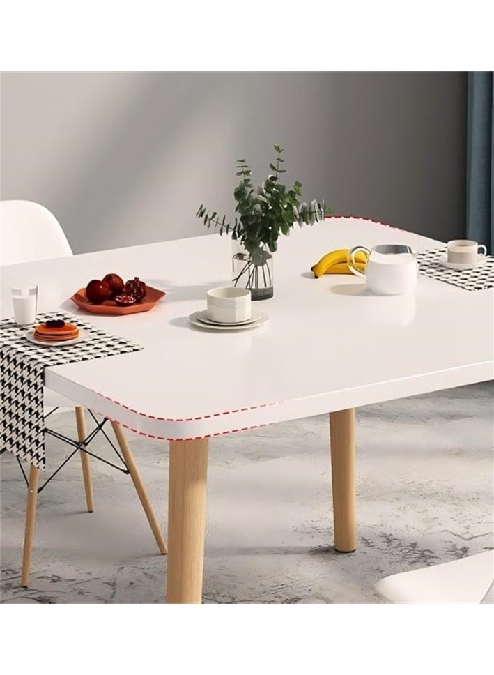 طاولة طعام حديثة ، طاولة مطبخ خشبية مربعة مكتب قهوة مع ساقين صلبة ، طاولة إفطار بسيطة مكتب اجتماع لغرفة طعام منزلية مكتب غرفة المعيشة (مربع ، 80 * 80 سم) - Image 4