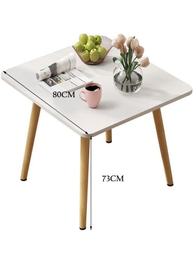 طاولة طعام حديثة ، طاولة مطبخ خشبية مربعة مكتب قهوة مع ساقين صلبة ، طاولة إفطار بسيطة مكتب اجتماع لغرفة طعام منزلية مكتب غرفة المعيشة (مربع ، 80 * 80 سم) - Image 3