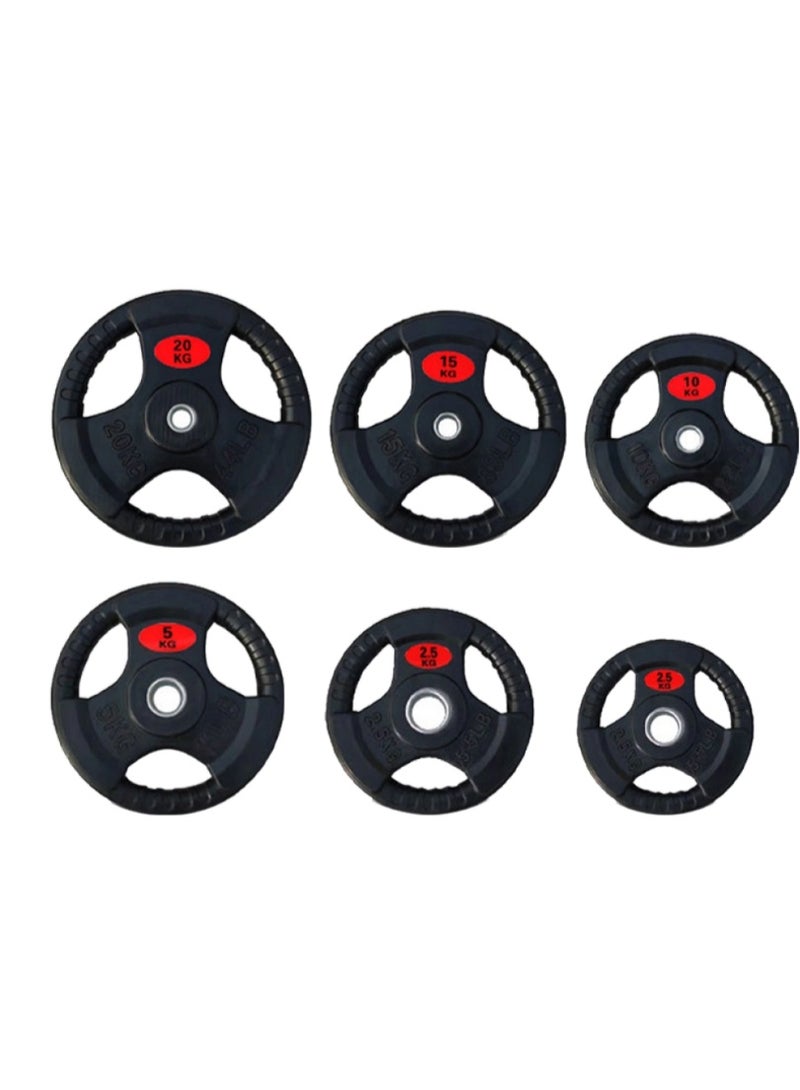 High-Durability Rubber Weight Plate Set – 2.5 kg to 20 kg