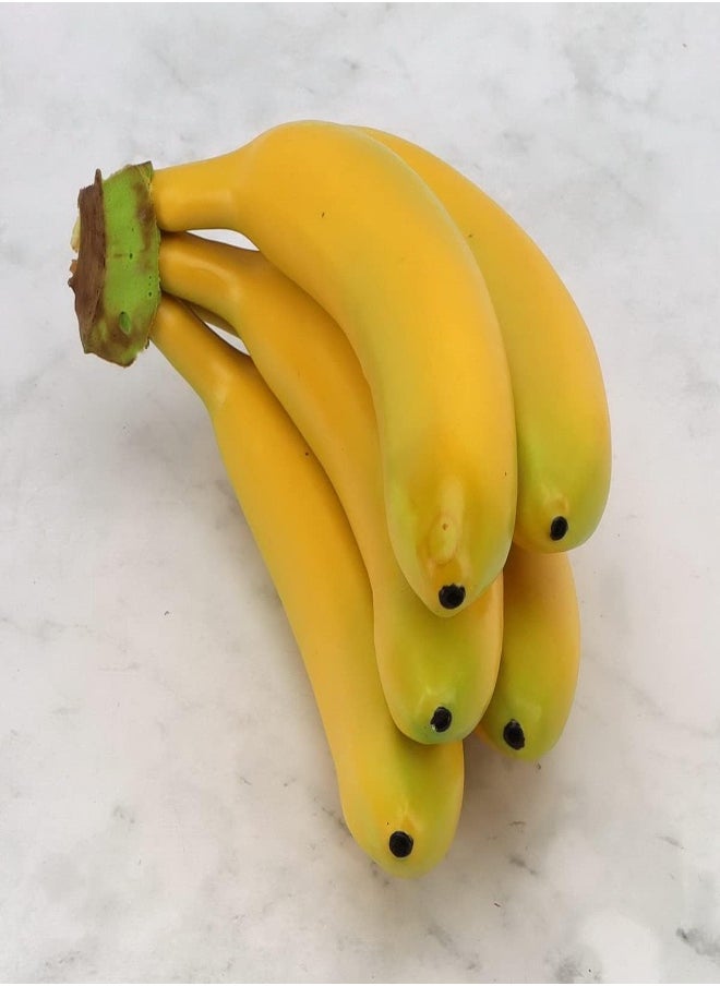AKDC Gresorth 1Pc Artificial Lifelike Banana Cluster Decoration Fake Fruit Home Party Festival House Table Show  - Image 1