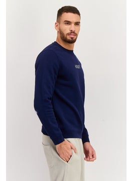 Hurley Men Sportswear Fit Long Sleeve Training Fleece Sweatshirt, Navy  - Image 2