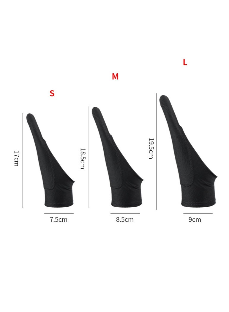 3-Layer Palm Rejection Digital Art Gloves, Single-Finger Drawing Gloves for Tablet, M - Image 3