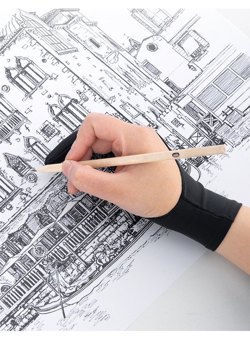 3-Layer Palm Rejection Digital Art Gloves, Single-Finger Drawing Gloves for Tablet, M - Image 2