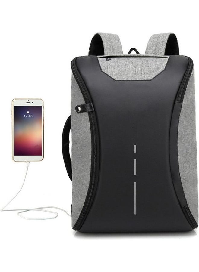 NIBEMINENT - Stylish Laptop Bag Grey/Black - Image 1