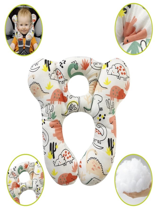REFLYAWAY Baby Travel Pillow, Infant Kid's Cushion Soft and Skin Friendly for Car Seat, Pushchair and Stroller (Red Dinosaur) - Image 5