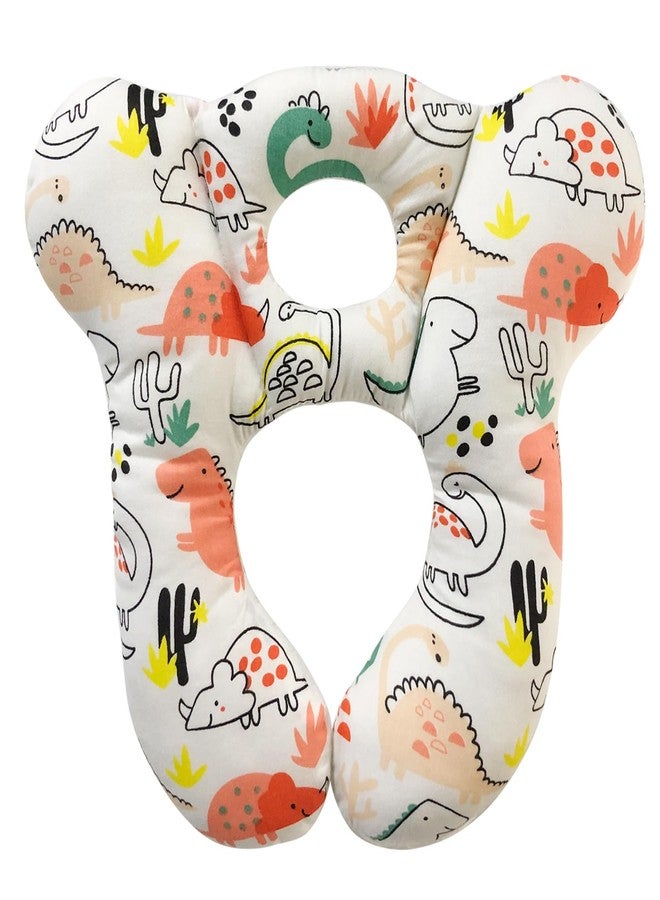 REFLYAWAY Baby Travel Pillow, Infant Kid's Cushion Soft and Skin Friendly for Car Seat, Pushchair and Stroller (Red Dinosaur) - Image 1