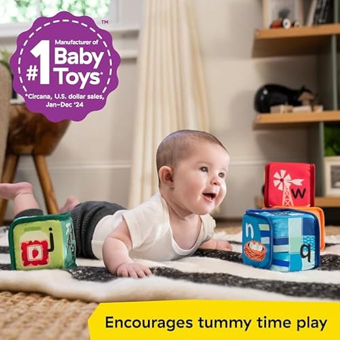 ALPHA STACKS SOFT BLOCKS, MULTISENSORY AND LIGHTWEIGHT, AGES 3 MONTHS AND UP - Image 4