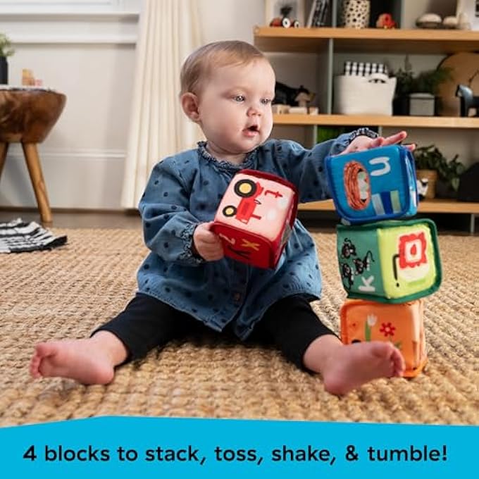 ALPHA STACKS SOFT BLOCKS, MULTISENSORY AND LIGHTWEIGHT, AGES 3 MONTHS AND UP - Image 3