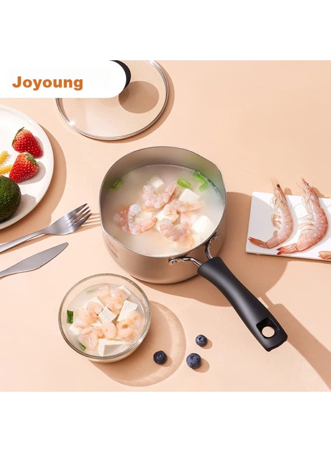 Joyoung Milk Pot, Baby Food Pot, 316l Stainless Steel, Noodle And Milk Heating Pot, Compatible With Gas And Induction Cookers, Small Soup Pot, Cj161 - Image 4