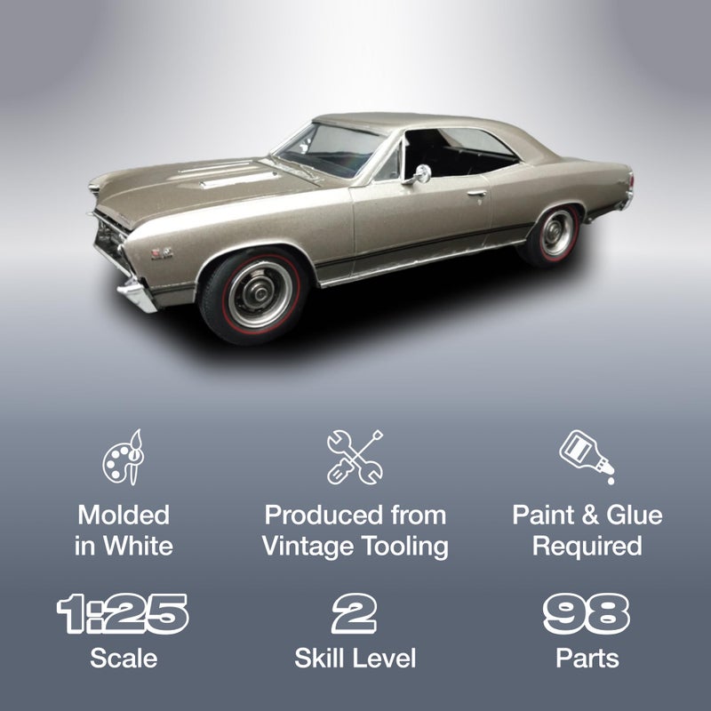 AMT 1967 Chevrolet Chevelle SS396 1:25 Scale Model Kit - Image 2